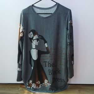 Dark Gray Color Long sleeve woman/ Lady Designed